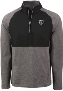 Cutter and Buck Chicago Bears Mens Black Mono Adapt Eco Hybrid Long Sleeve Qtr Zip Pullover
