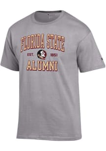 Champion Florida State Seminoles Grey Est Alumni Jersey Short Sleeve T Shirt