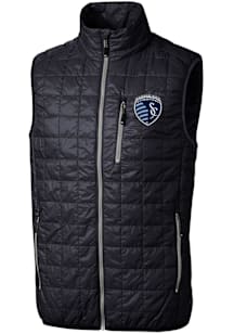 Cutter and Buck Sporting Kansas City Mens Navy Blue Rainier PrimaLoft Sleeveless Jacket
