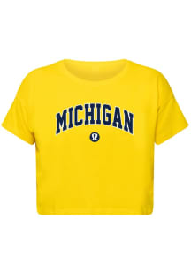 Michigan Wolverines Yellow Lululemon Cates Short Sleeve T-Shirt