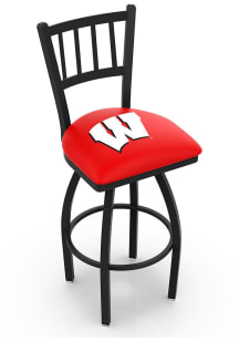 Black Wisconsin Badgers Swivel Counter Pub Stool