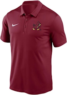 Nike Iowa State Cyclones Mens Cardinal Walking Cy Short Sleeve Polo
