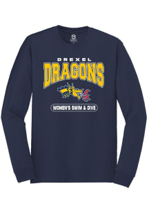 Mens Drexel Dragons Navy Blue Summit Sportswear Womens Swim and Dive Tee