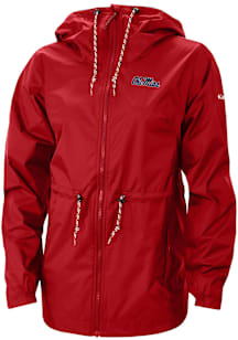 Columbia Ole Miss Rebels Womens Red Heat Seal Lily Park Light Weight Jacket