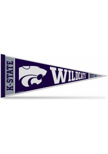 Purple K-State Wildcats 12x30 Logo Pennant