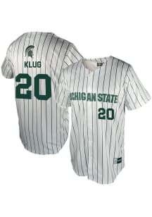 Josh Klug Genuine Collective Mens White Michigan State Spartans NIL Jersey