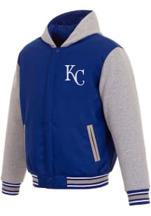 Kansas City Royals Mens Blue Reversible Hooded Heavyweight Jacket