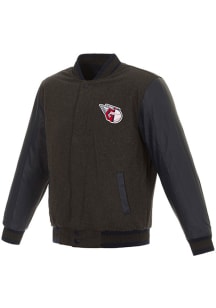 Cleveland Guardians Mens Charcoal Reversible Wool Heavyweight Jacket