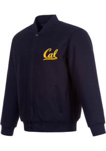 Cal Golden Bears Mens Navy Blue Reversible Wool Heavyweight Jacket