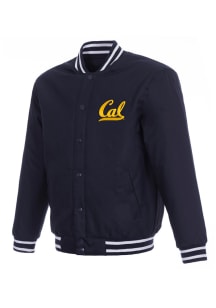 Cal Golden Bears Mens Navy Blue Poly Twill Medium Weight Jacket