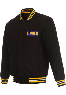 LSU Tigers Mens Black Reversible Wool Heavyweight Jacket