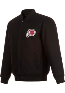 Utah Utes Mens Black Reversible Wool Heavyweight Jacket