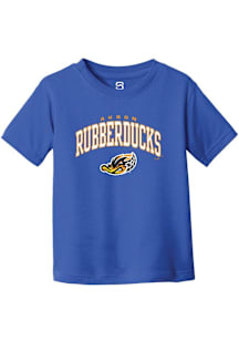 Summit Sportswear Akron RubberDucks Toddler Blue Arch Mascot Short Sleeve T-Shirt
