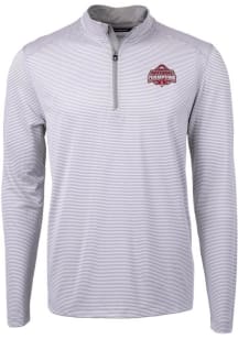 Mens Ohio State Buckeyes Grey Cutter and Buck 2024 Football National Champion Virtue Eco Pique M..