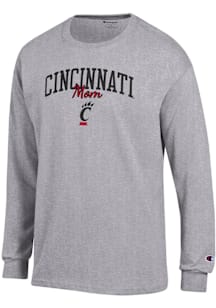 Champion Cincinnati Bearcats Grey Mom Script Jersey Long Sleeve T Shirt