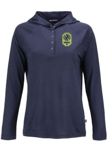 Cutter and Buck Nashville SC Womens Navy Blue Coastline Eco Hooded Sweatshirt