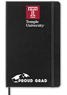 Temple Owls Proud Grad team logo Notebook and Folder - Black