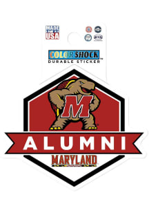 Red Maryland Terrapins 3&quot; Alumni Durable Stickers