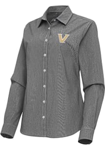 Antigua Vanderbilt Commodores Womens Porter Long Sleeve Black Dress Shirt