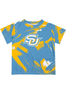 Vive La Fete Southern University Jaguars Infant Paint Brush Short Sleeve T-Shirt Blue