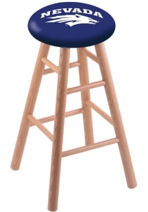 Nevada Wolf Pack Round Cushion Oak Pub Stool - Brown