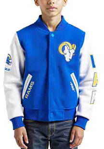 Pro Standard Los Angeles Rams Youth Blue Classic Chenille Heavy Weight Jacket