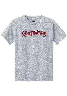 Summit Sportswear Albuquerque Isotopes Youth Grey Alt Logo Wordmark Short Sleeve T-Shirt