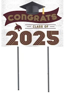Texas State Bobcats KH Sports Fan Class of 2025 graduation graphic Yard Sign - White