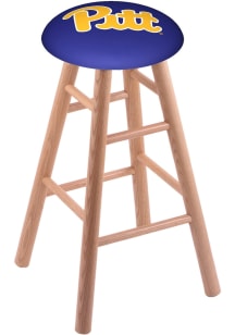 Brown Pitt Panthers Round Cushion Oak Pub Stool