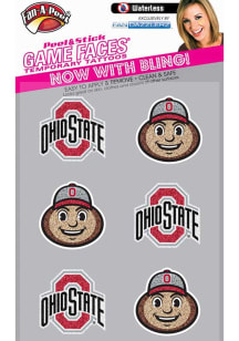 Red Ohio State Buckeyes 6pk Fandazzler Tattoo