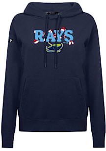 Levelwear Tampa Bay Rays Womens Navy Blue Adorn Festive Hooded Sweatshirt