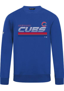 Levelwear Chicago Cubs Mens Blue Zane Breaker Long Sleeve Crew Sweatshirt