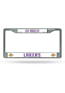 Los Angeles Lakers Premium Chrome License Plate Frame - Silver