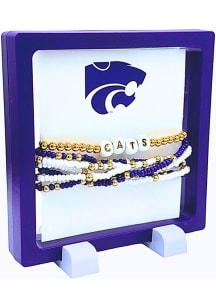 Gold Beaded Set K-State Wildcats Womens Bracelet - Purple