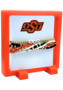 Oklahoma State Cowboys Gold Beaded Set Womens Bracelet