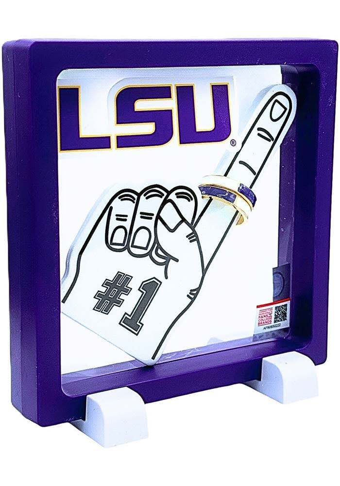 Lsu Unc Championship Ring LSU Tigers Gold Block Color Stack Ring