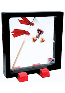 Texas Tech Red Raiders Gold Heart Stud Womens Earrings