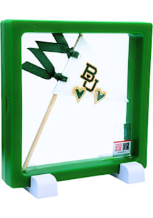 Baylor Bears Gold Heart Stud Womens Earrings