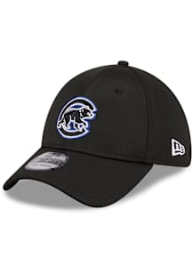 New Era Chicago Cubs Mens Black DL Team Pop 39THIRTY Flex Hat