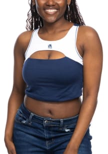 Womens Navy Blue Drexel Dragons Peek-A-Boo Tank Top