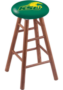 Kentucky State University Round Cushion Oak Pub Stool - Brown