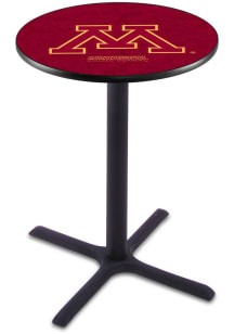 Black Minnesota Golden Gophers Cross Base Pub Table