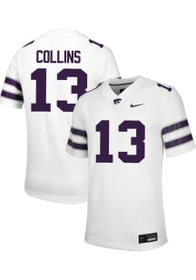 RJ Collins Nike Mens White K-State Wildcats NIL Football Jersey