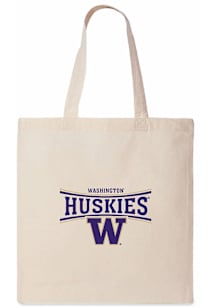 Washington Huskies White Canvas Tote