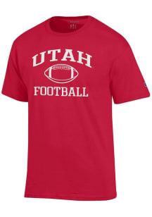 Champion Utah Utes Red Football Jersey Short Sleeve T Shirt