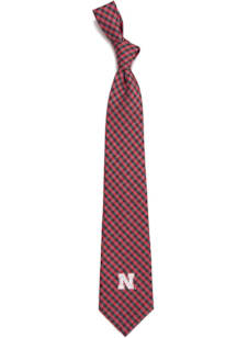 Nebraska Cornhuskers Gingham Mens Tie