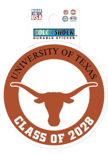 Texas Longhorns Class of 2028 Durable Stickers - Burnt Orange
