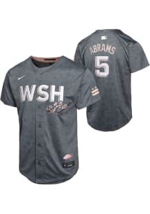 CJ Abrams  Nike Washington Nationals Youth Grey City Connect Jersey