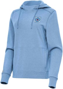 Antigua Coast Guard Womens Light Blue Justice Hooded Sweatshirt