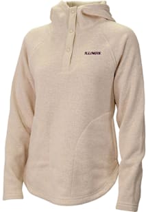 Columbia Illinois Fighting Illini Womens White Heat Seal Sweater Weather Hooded Sweatshirt